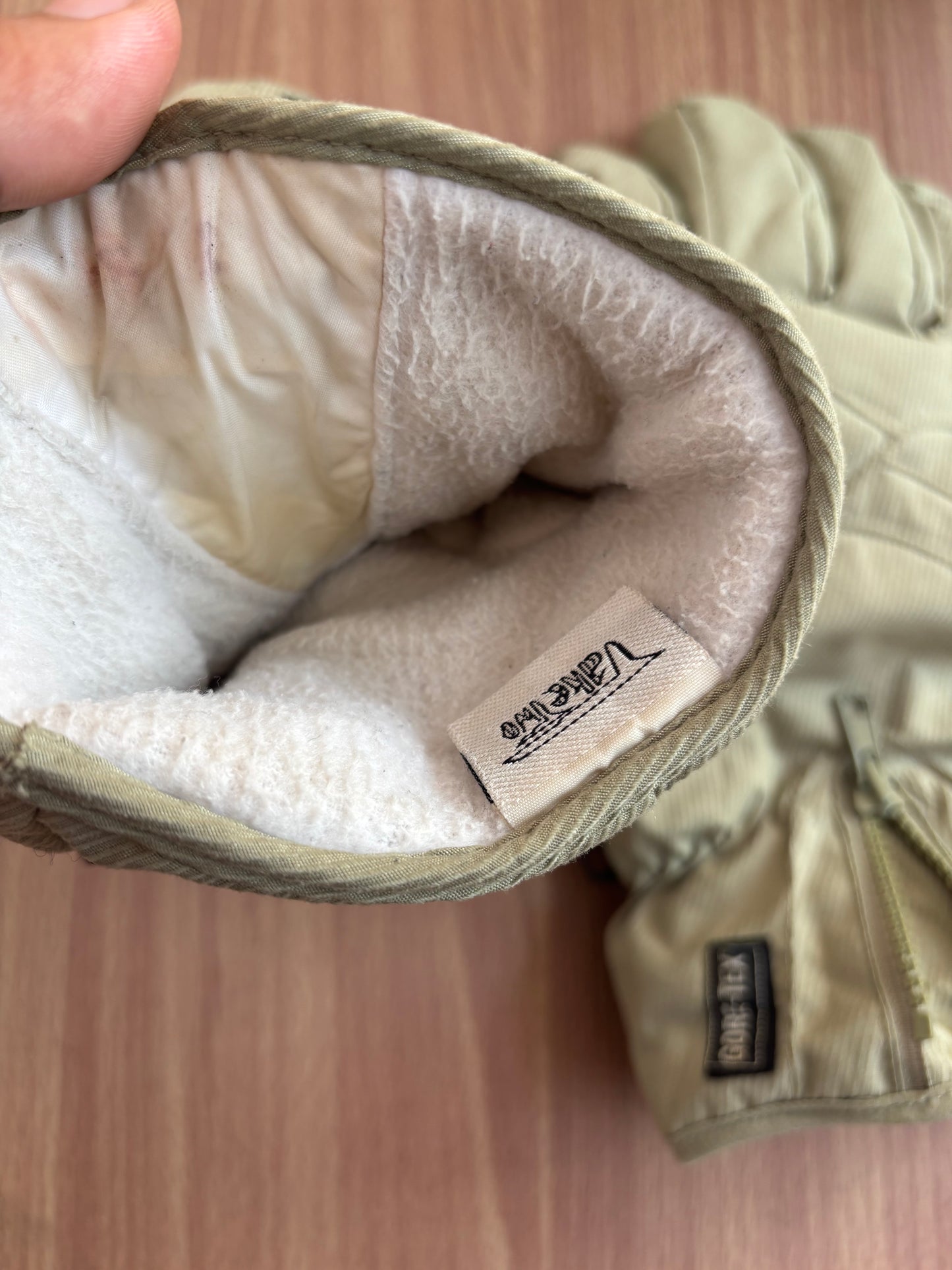 take two goretex gloves