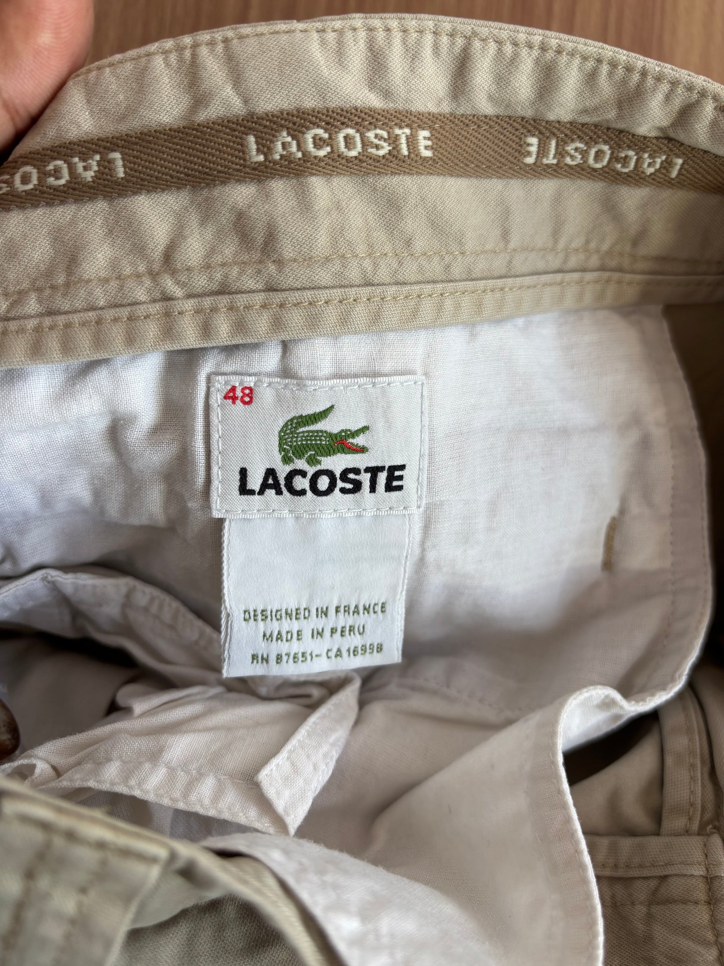 Lacoste khaki shorts