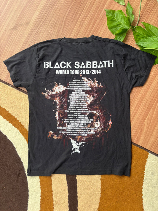Black Sabbath og 2013/2014 world tour merch tee
