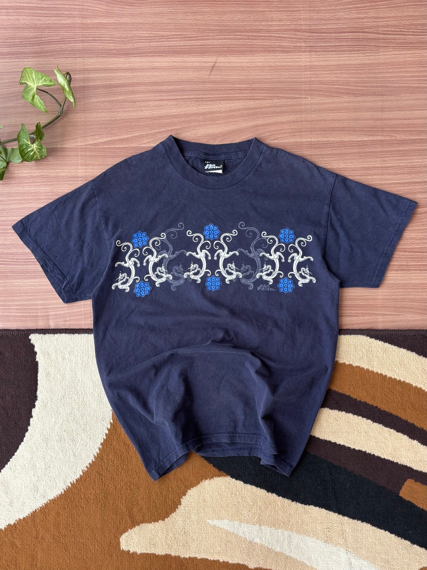 Vintage NoFear dragons & flowers tee