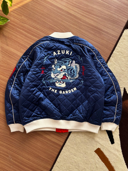 100% SILK Azuki Twin Tigers Reversible Sukajan Jacket