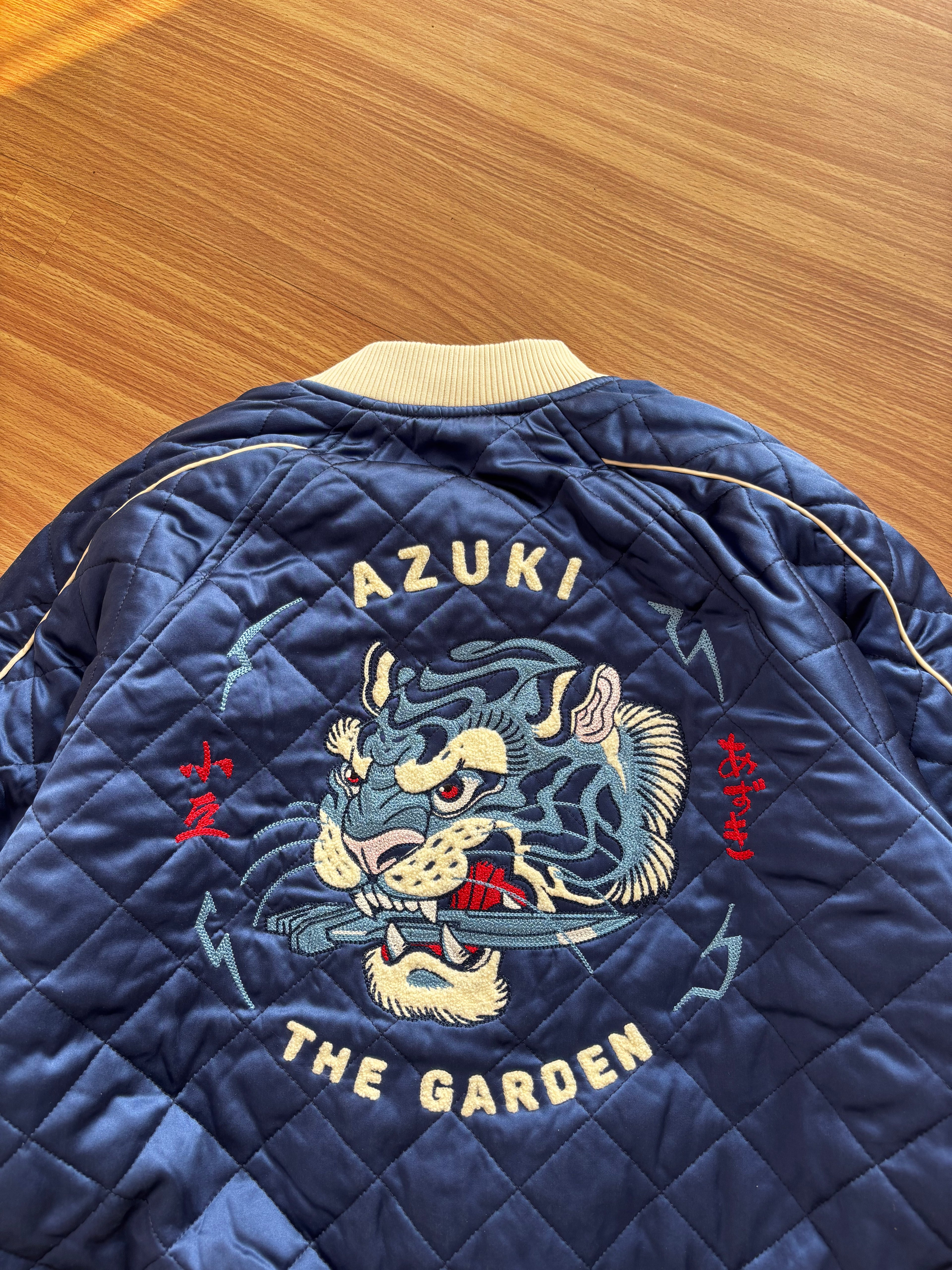 100% SILK Azuki Twin Tigers Reversible Sukajan Jacket