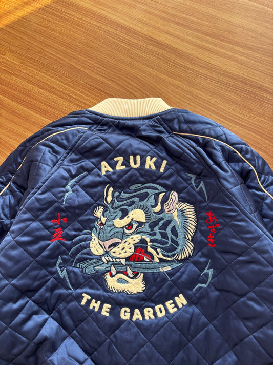 100% SILK Azuki Twin Tigers Reversible Sukajan Jacket
