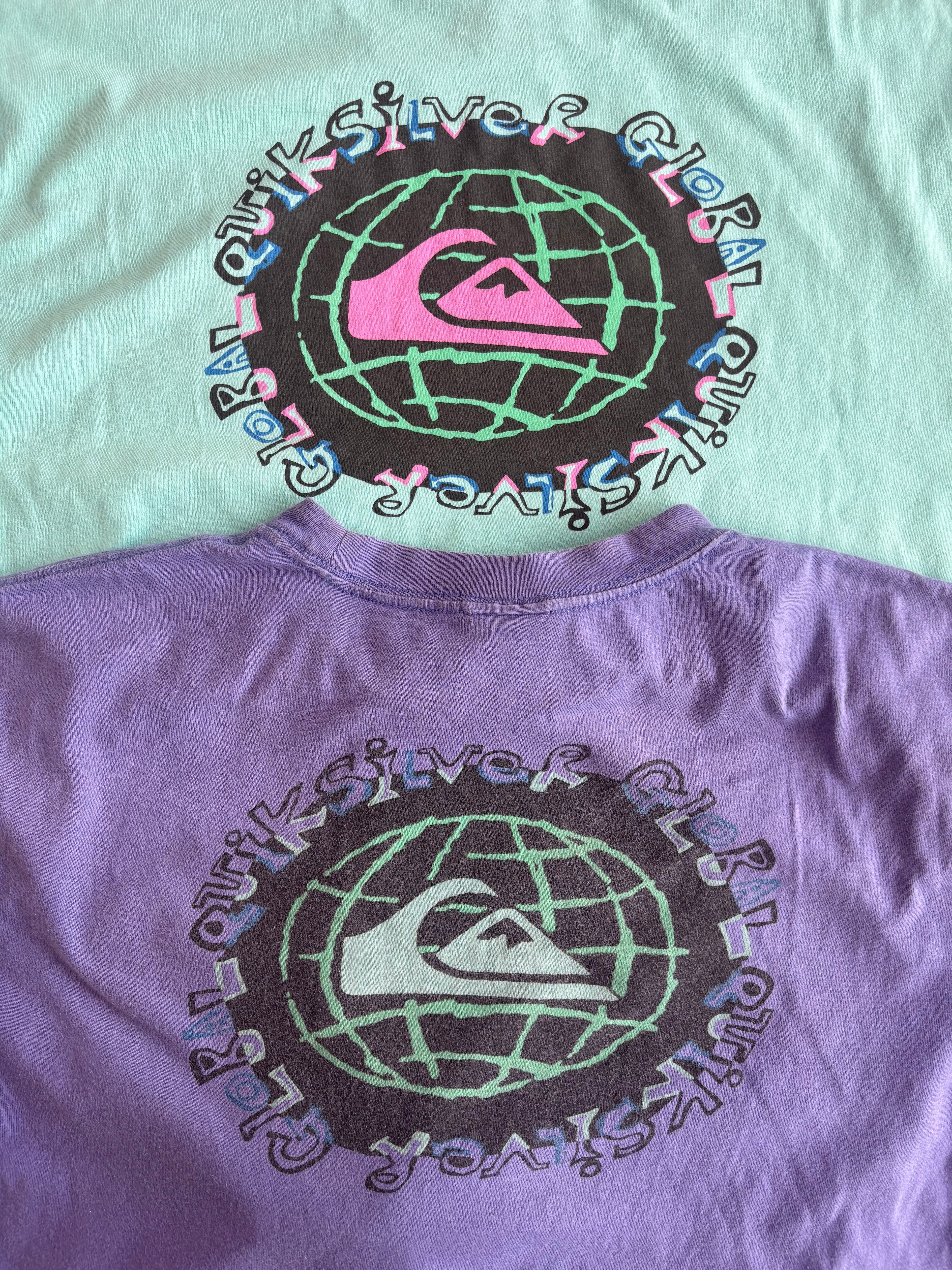 Quiksilver mid logo tee(M/L)