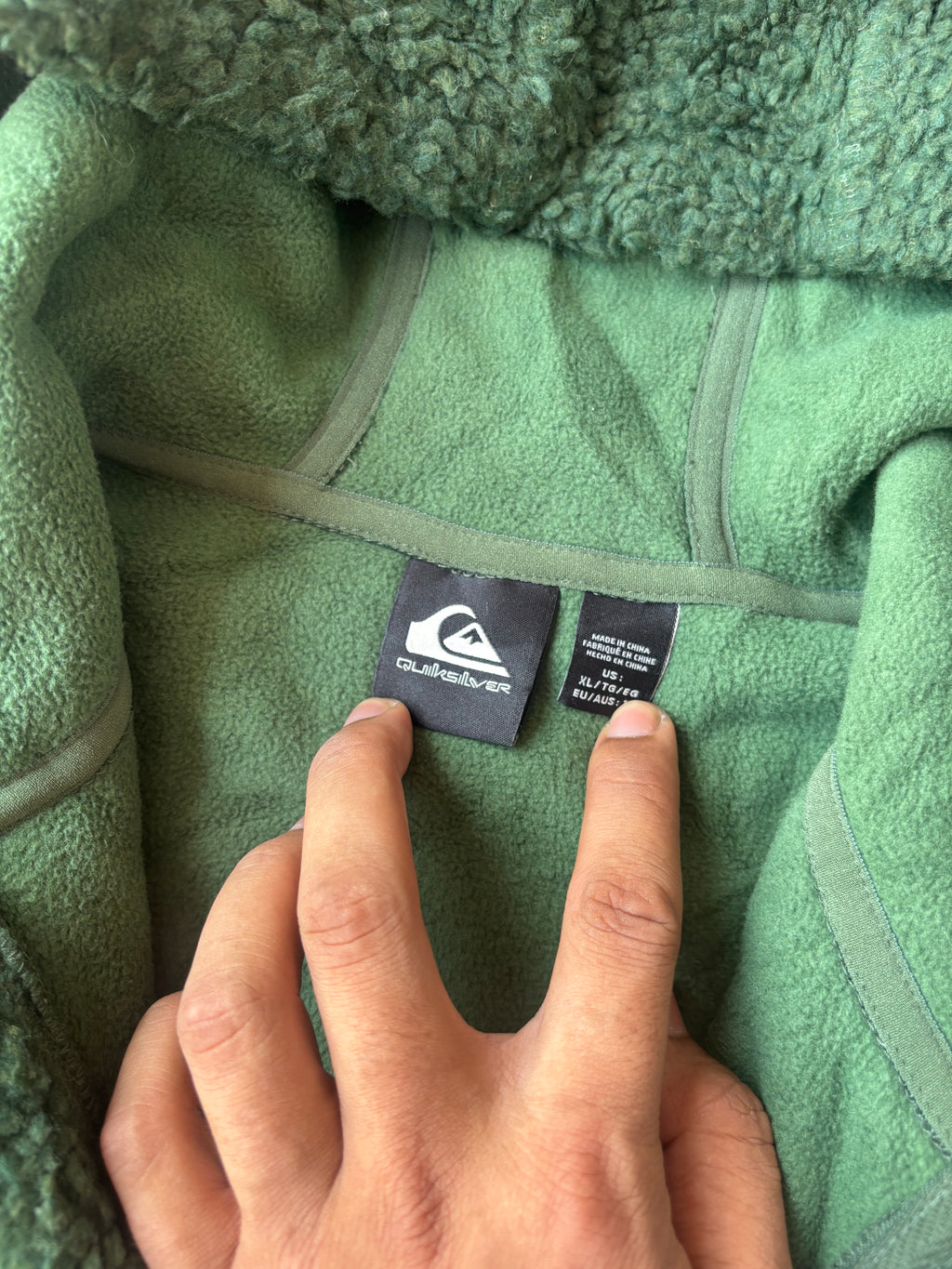 Quiksilver sherpa hood midlayer