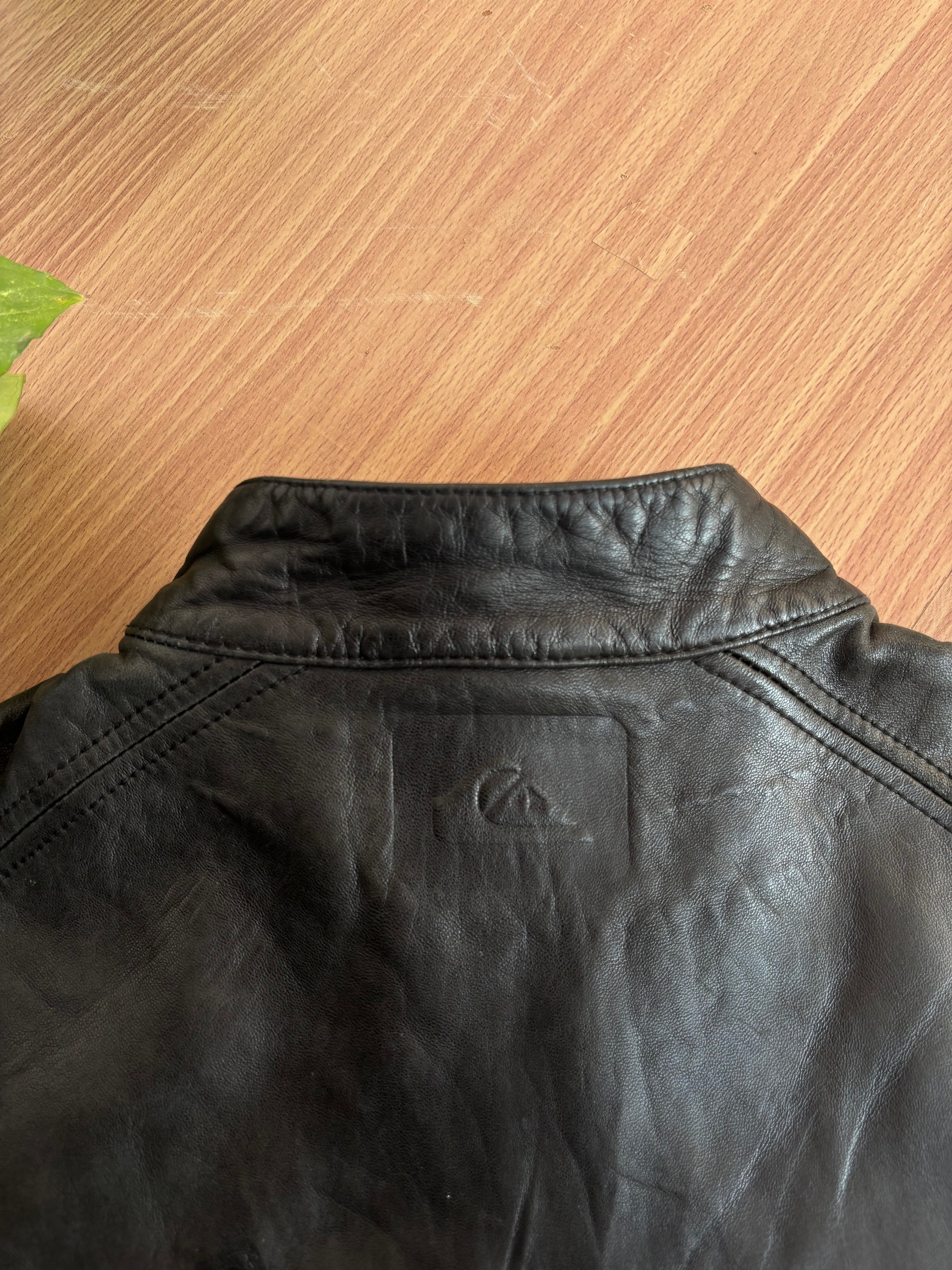 Quiksilver "Silver Edition" Leather Moto Jacket