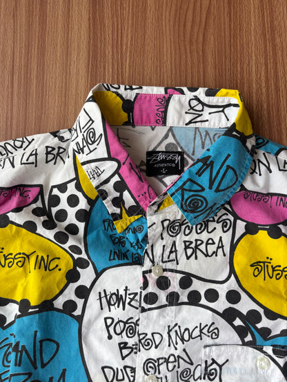 stussy comic dialogue shirt