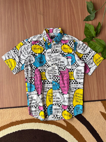 stussy comic dialogue shirt
