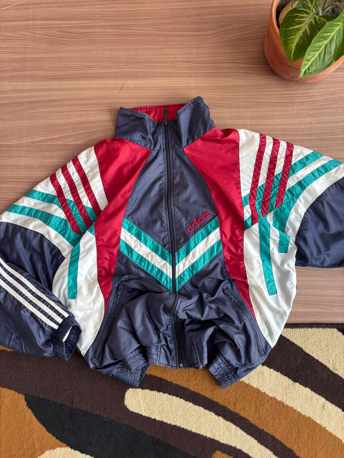 Vintage 1992 Adidas Geometric Colorblock jacket