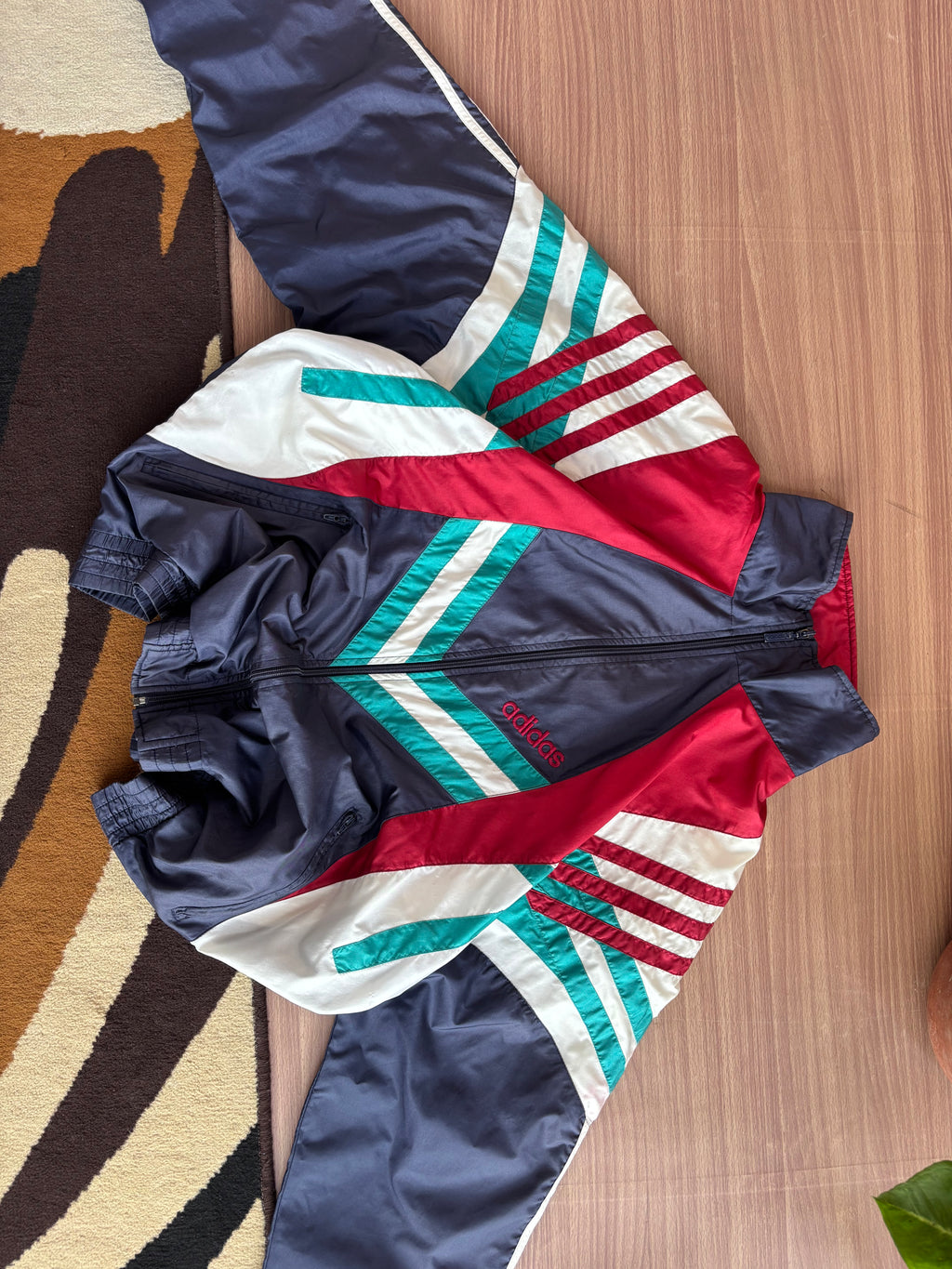 Vintage 1992 Adidas Geometric Colorblock jacket
