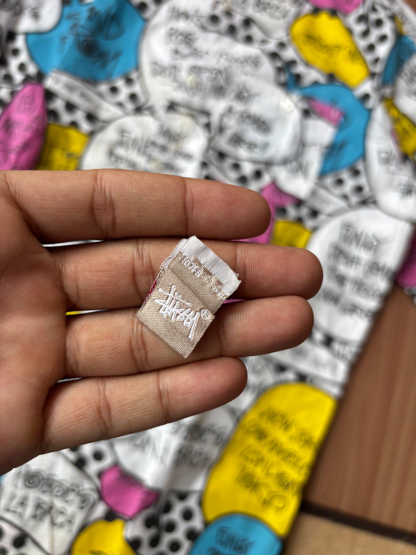 stussy comic dialogue shirt