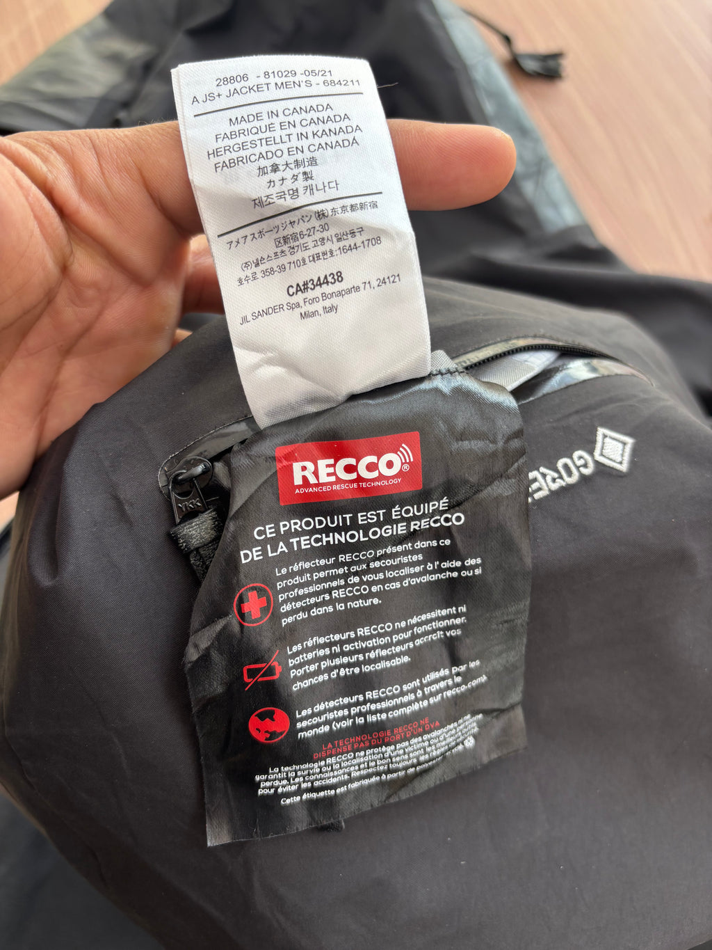 Arcteryx jil sander shell