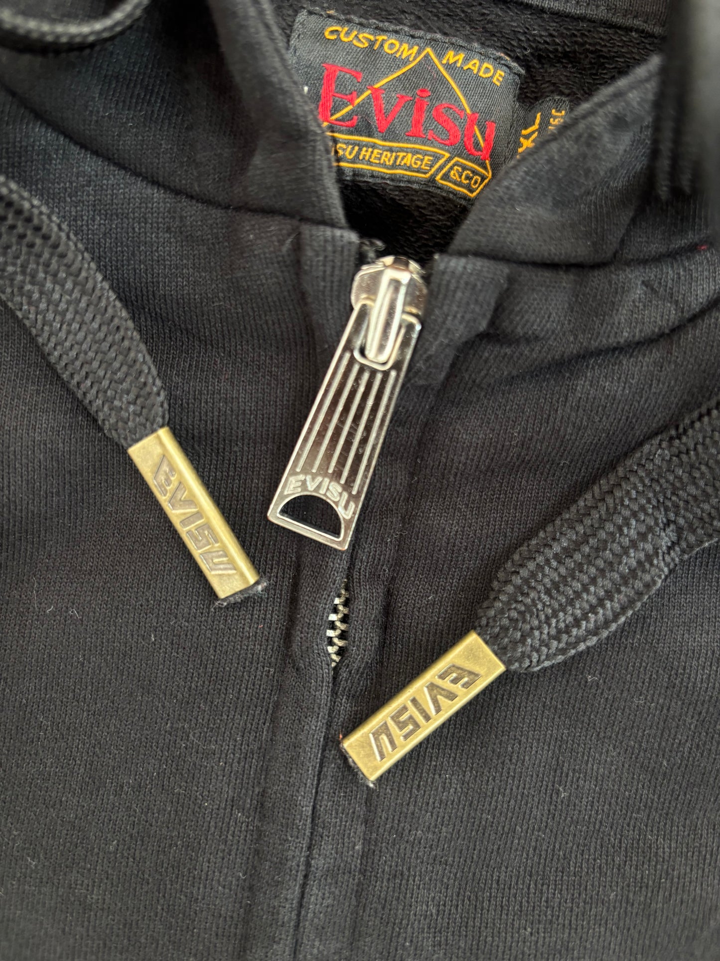 Authentic Evisu Embroidered Tiger Daruma Doll Hoodie