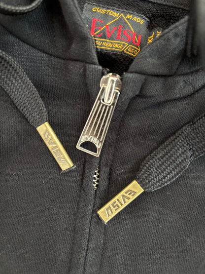 Authentic Evisu Embroidered Tiger Daruma Doll Hoodie