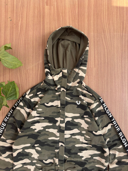 True Religion camo zip hoodie