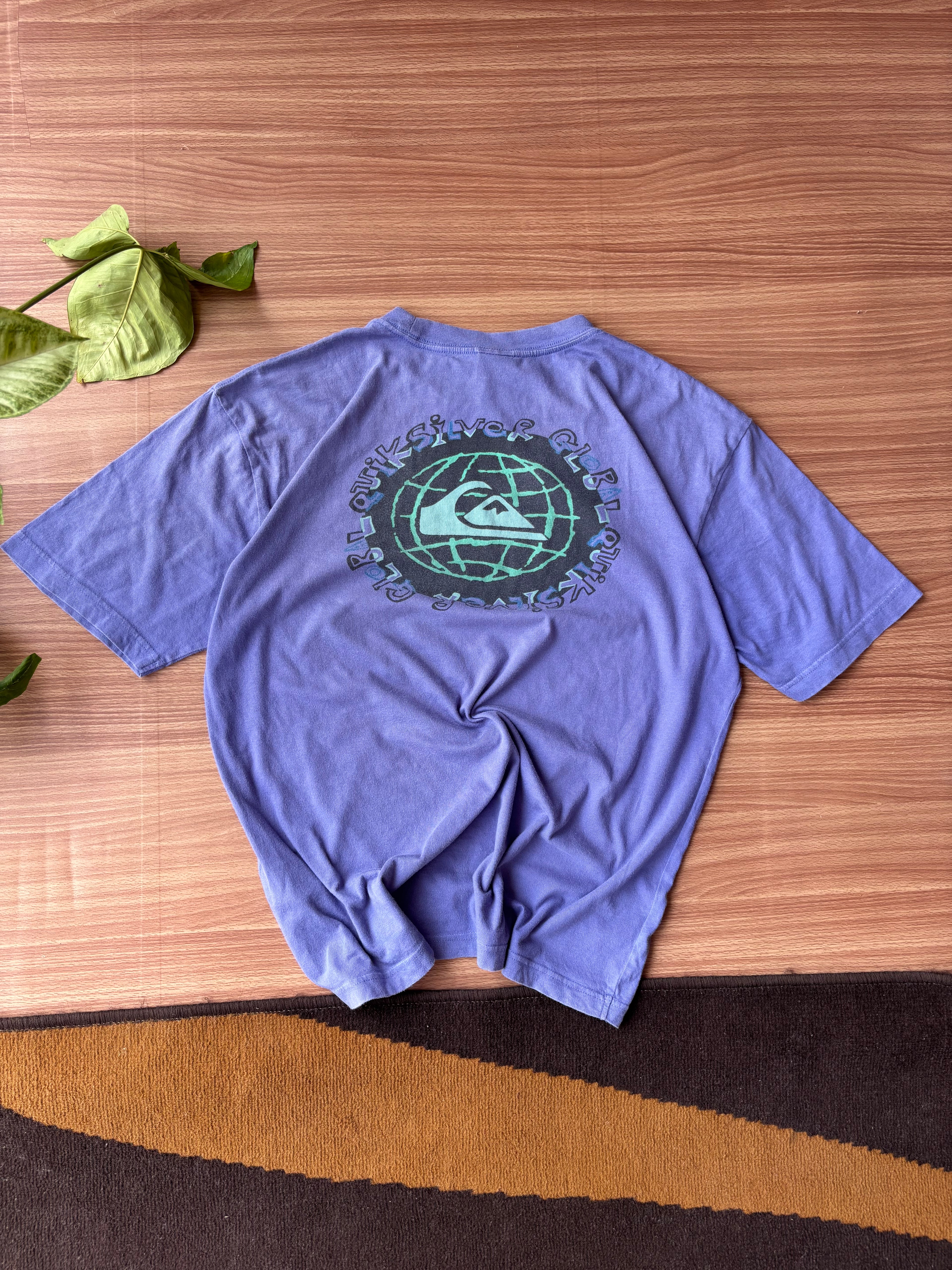 Quiksilver mid logo tee(M/L)