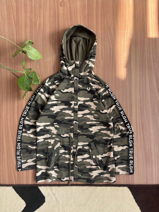 True Religion camo zip hoodie