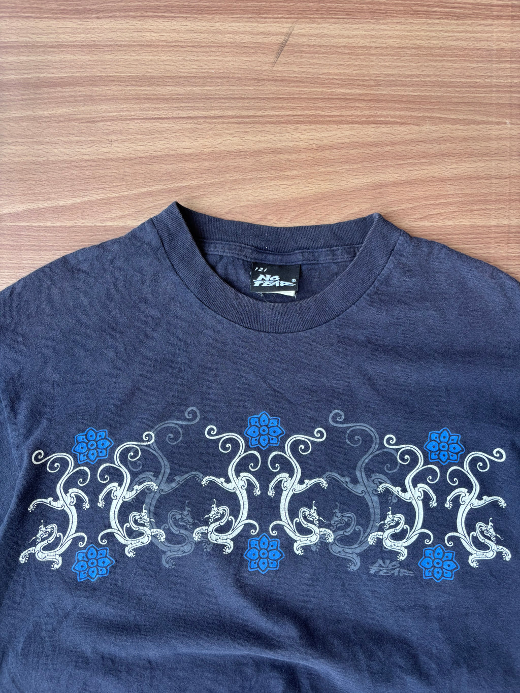 Vintage NoFear dragons & flowers tee