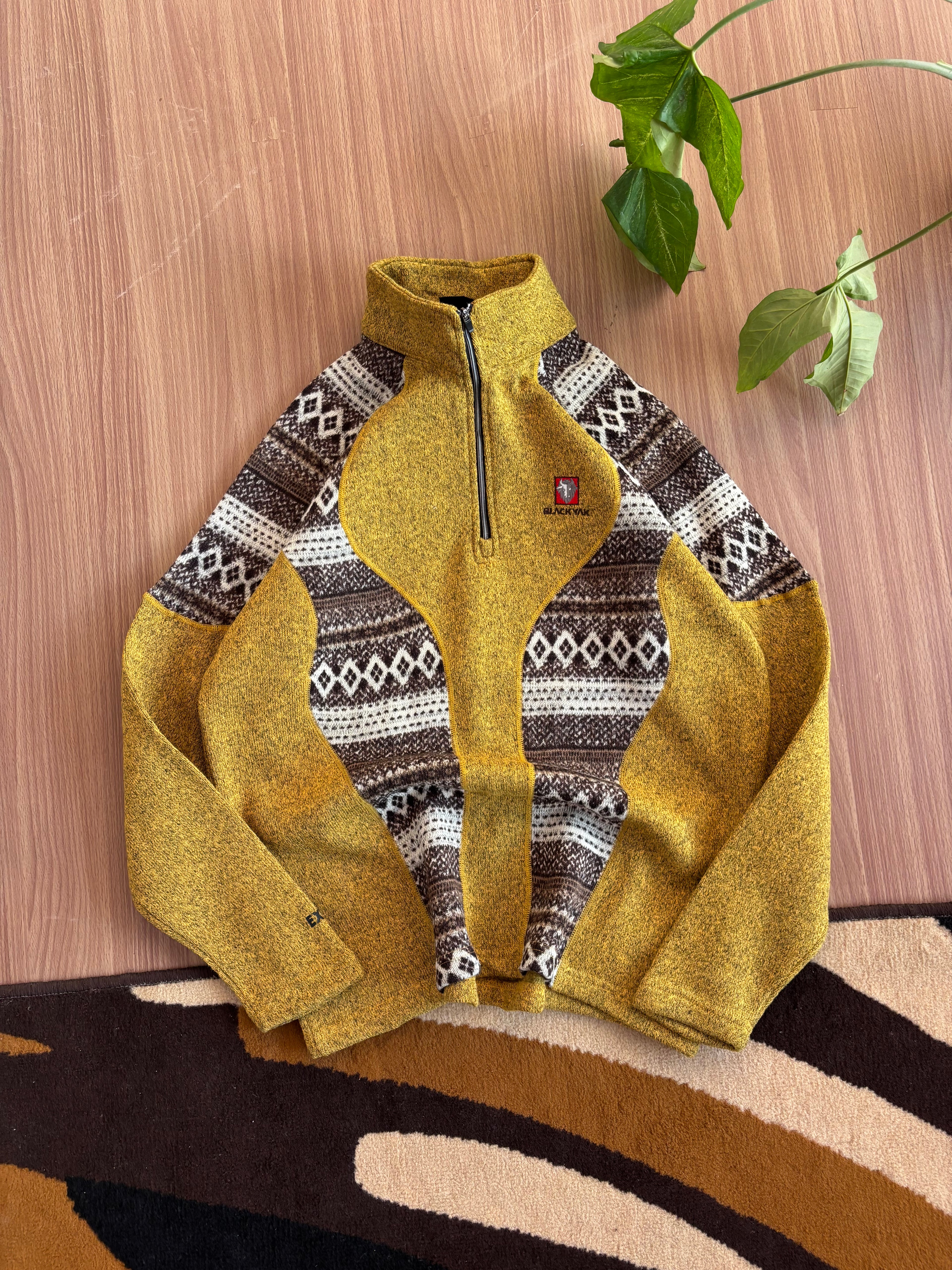 Black yak wool blend fleece