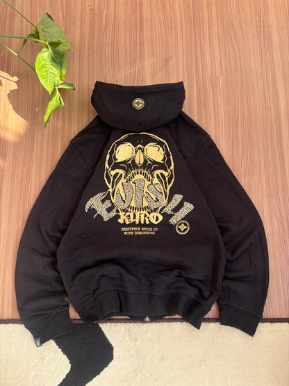 Authentic Evisu Kuro Gold Skull Rhinestone Bling