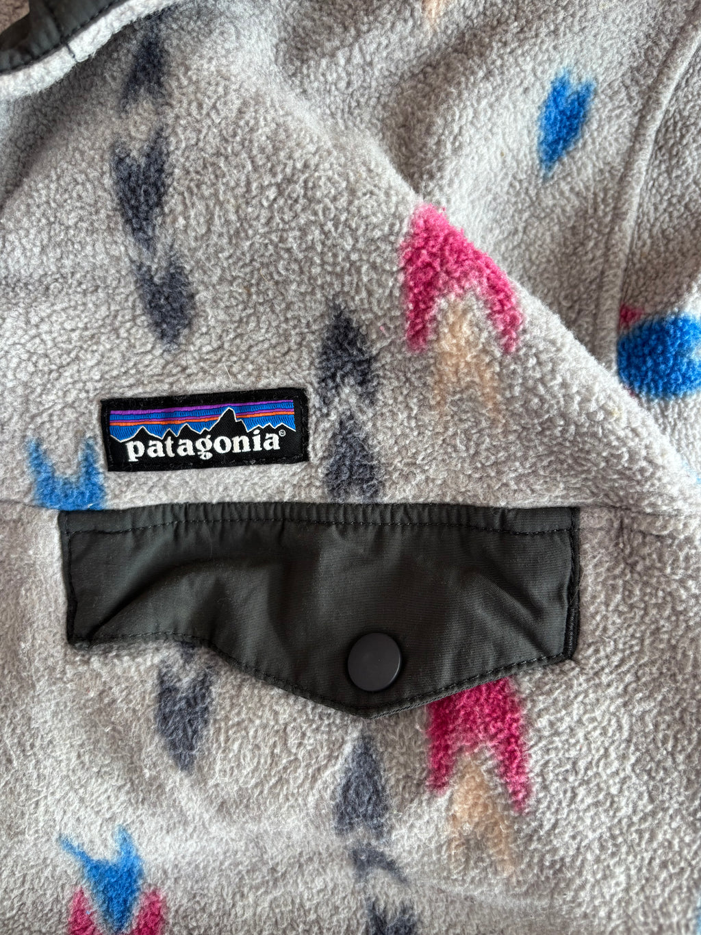 patagonia Grey Aztec Arrows synchilla fleece (S)