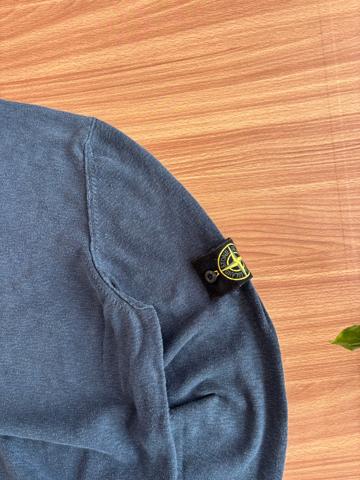 Stone Island Garment-Dyed Cotton Knit Slate Blue