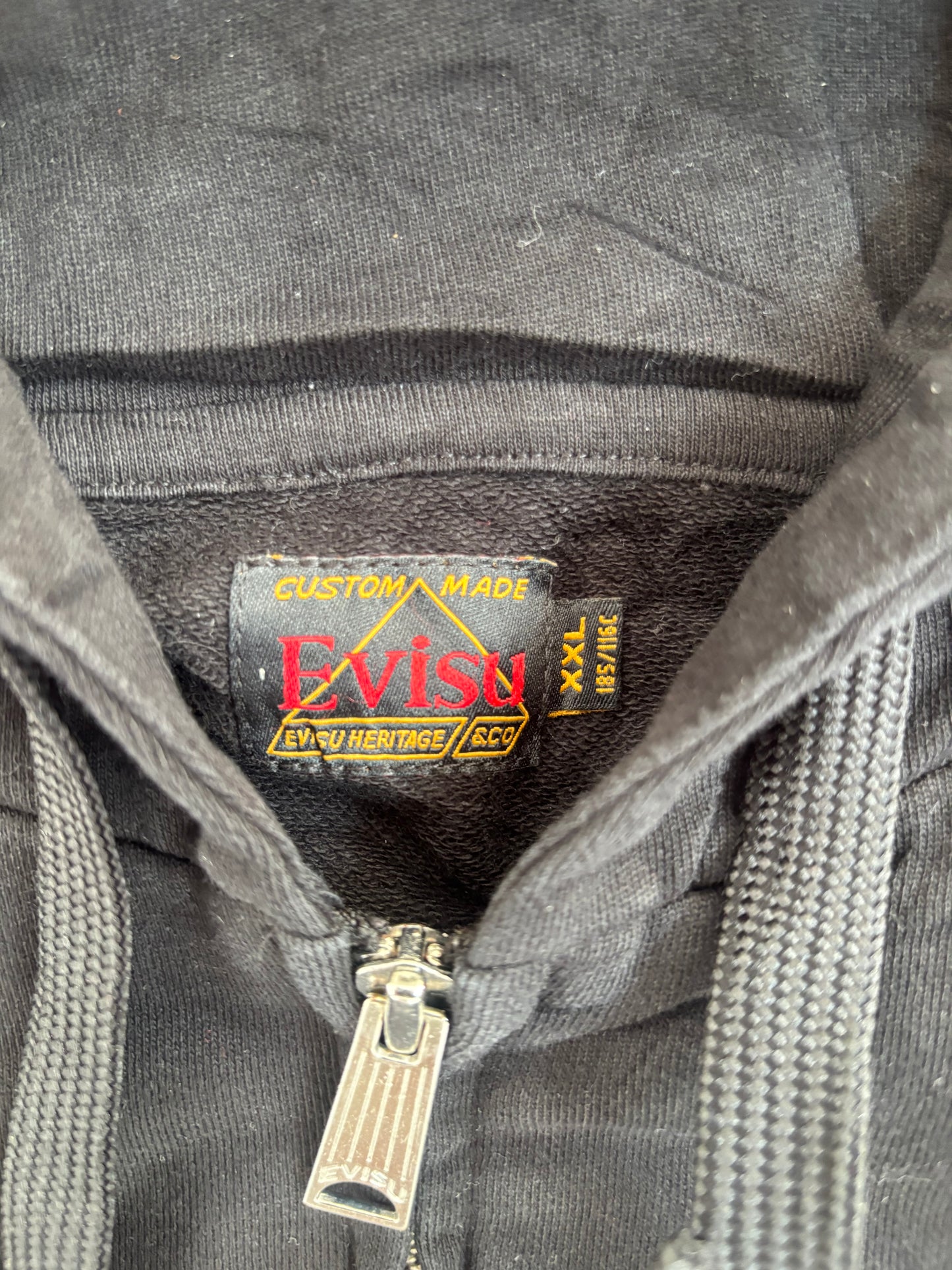 Authentic Evisu Embroidered Tiger Daruma Doll Hoodie