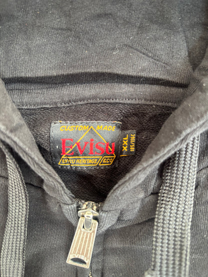 Authentic Evisu Embroidered Tiger Daruma Doll Hoodie