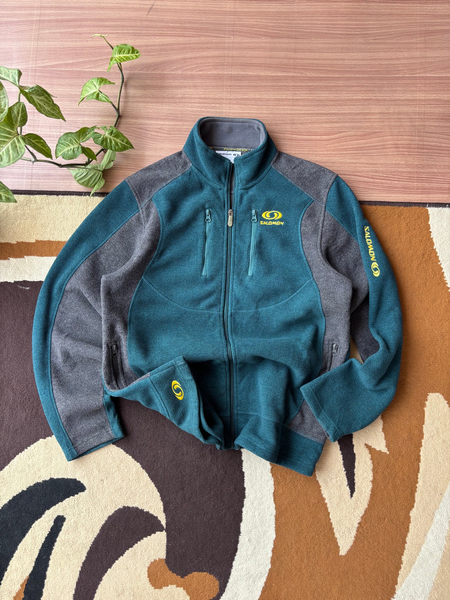 Retro Salomon colorblock Heavy fleece