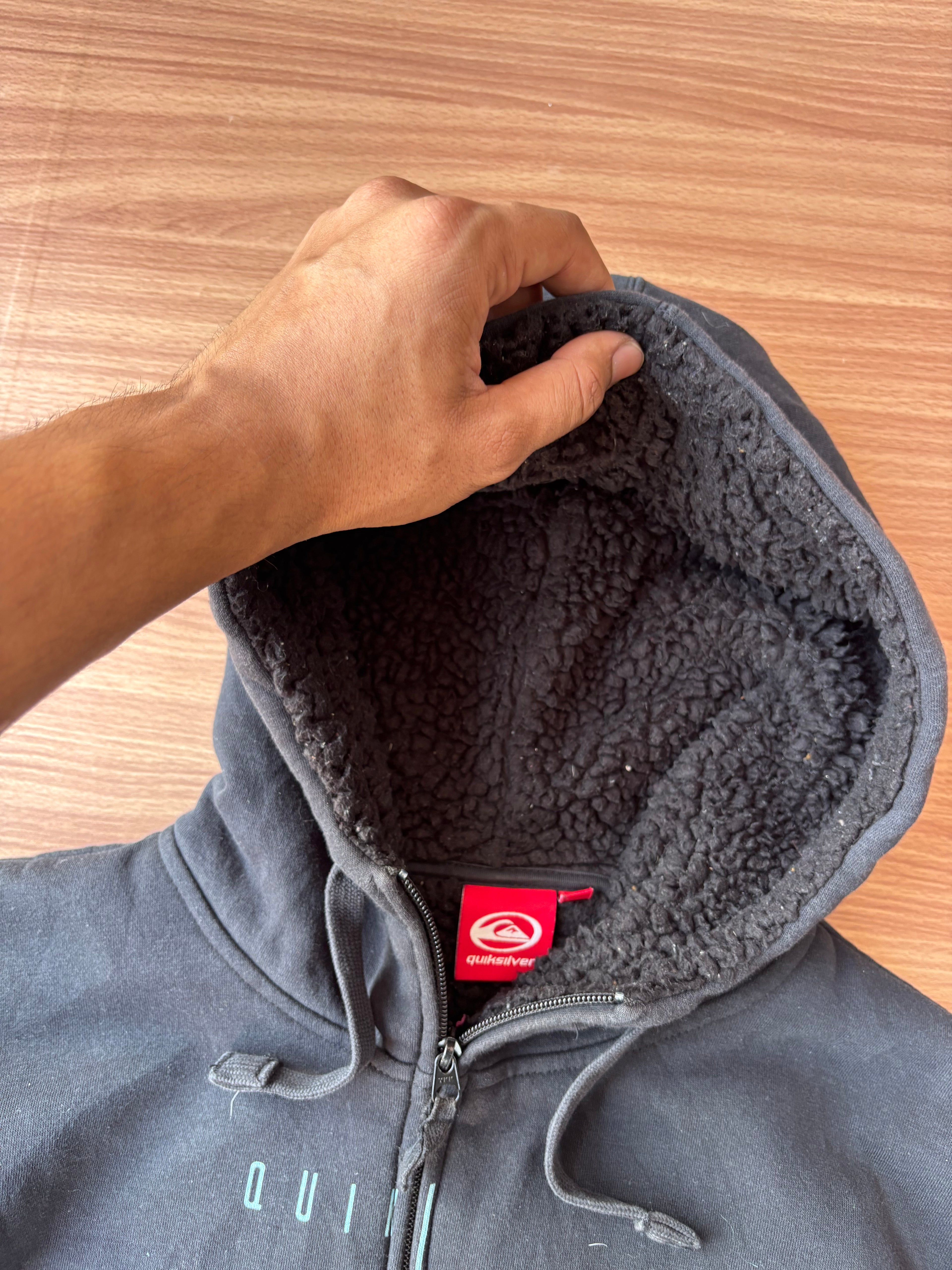 Quiksilver heavy fleece lined hood