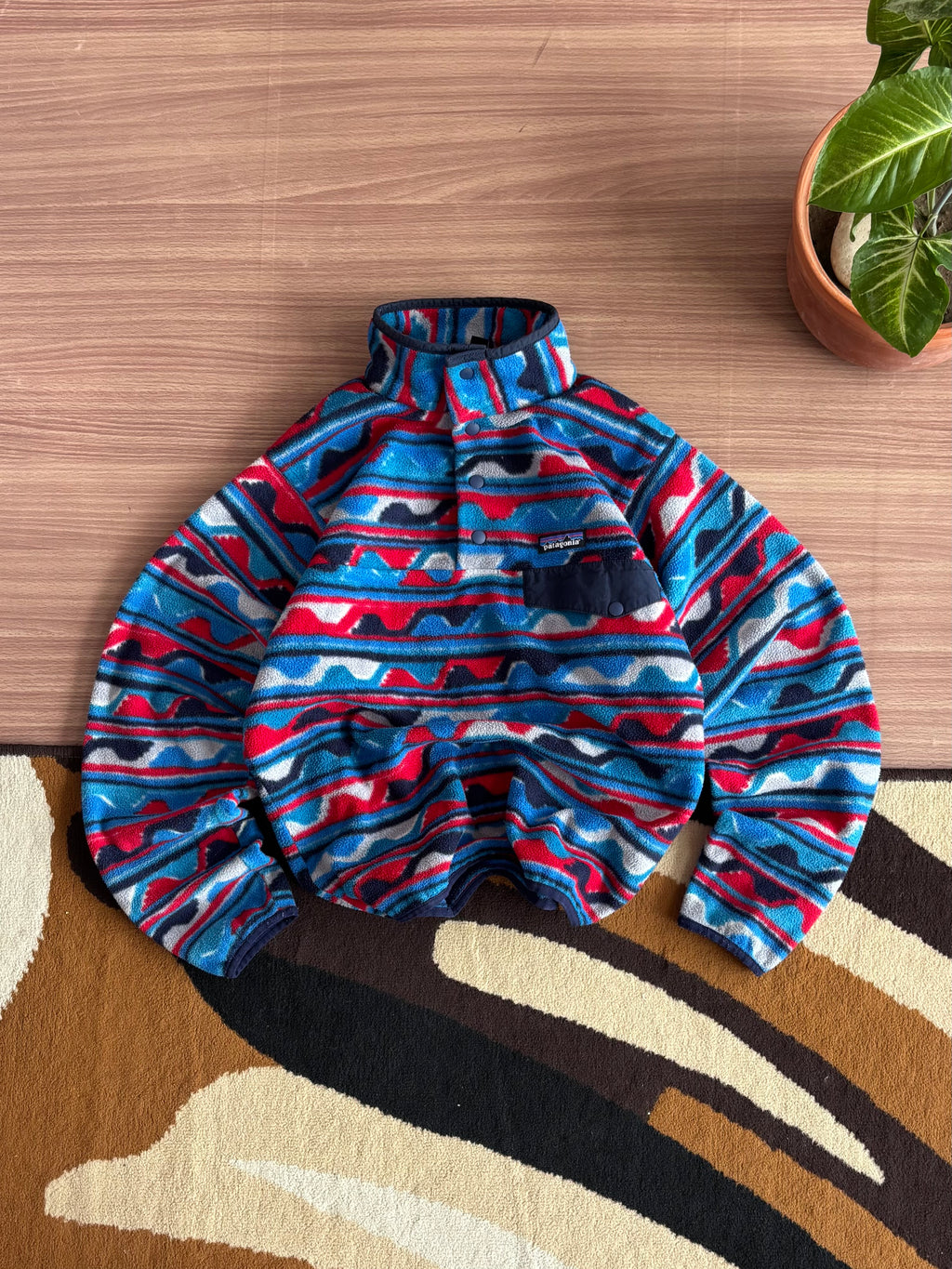 Patagonia Blue Delta Waves synchilla fleece (S)