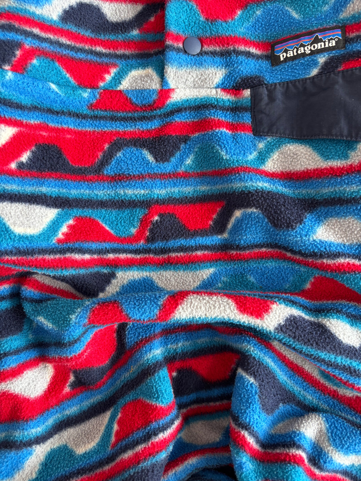 Patagonia Blue Delta Waves synchilla fleece (S)