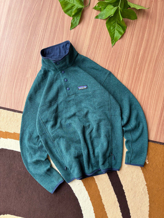 vintage patagonia deep forest snap t sweatshirt