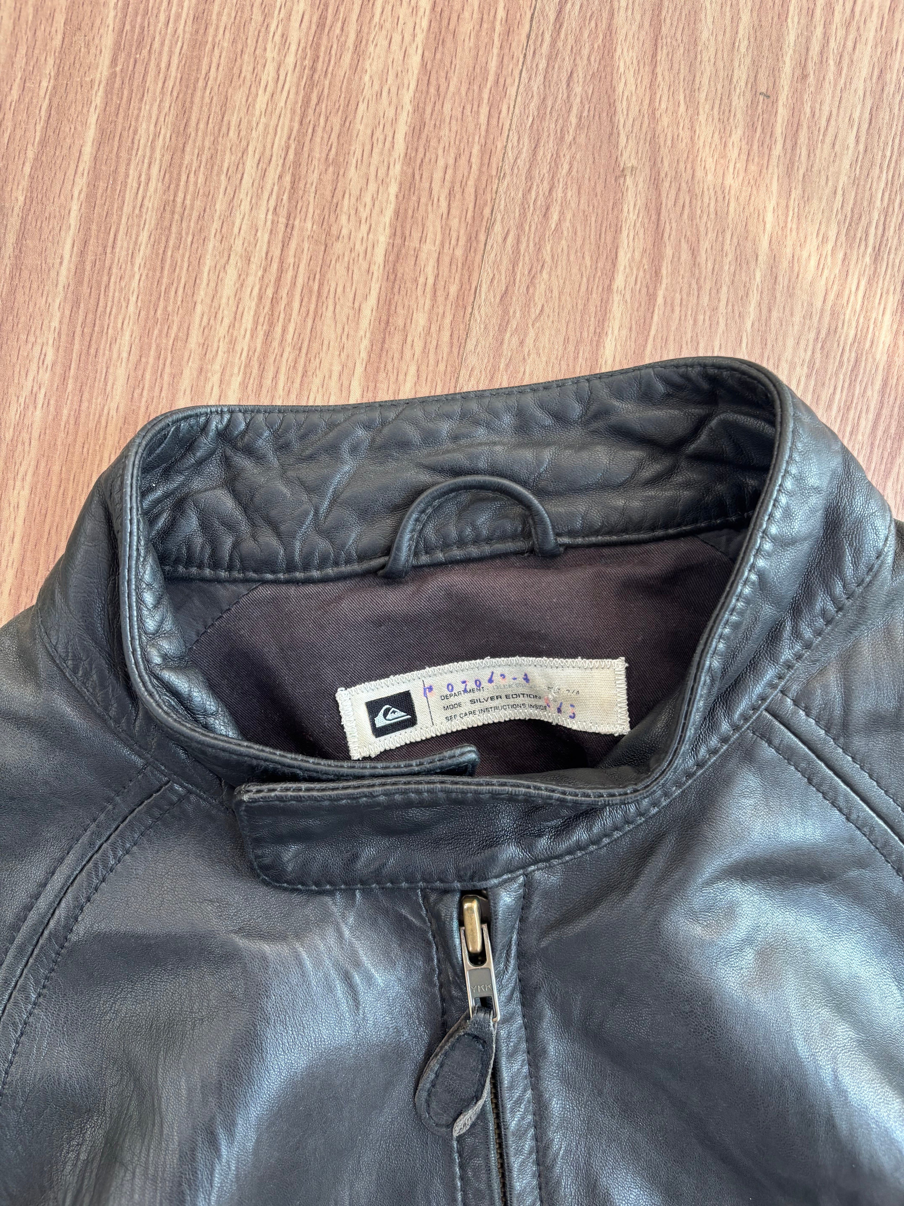 Quiksilver "Silver Edition" Leather Moto Jacket