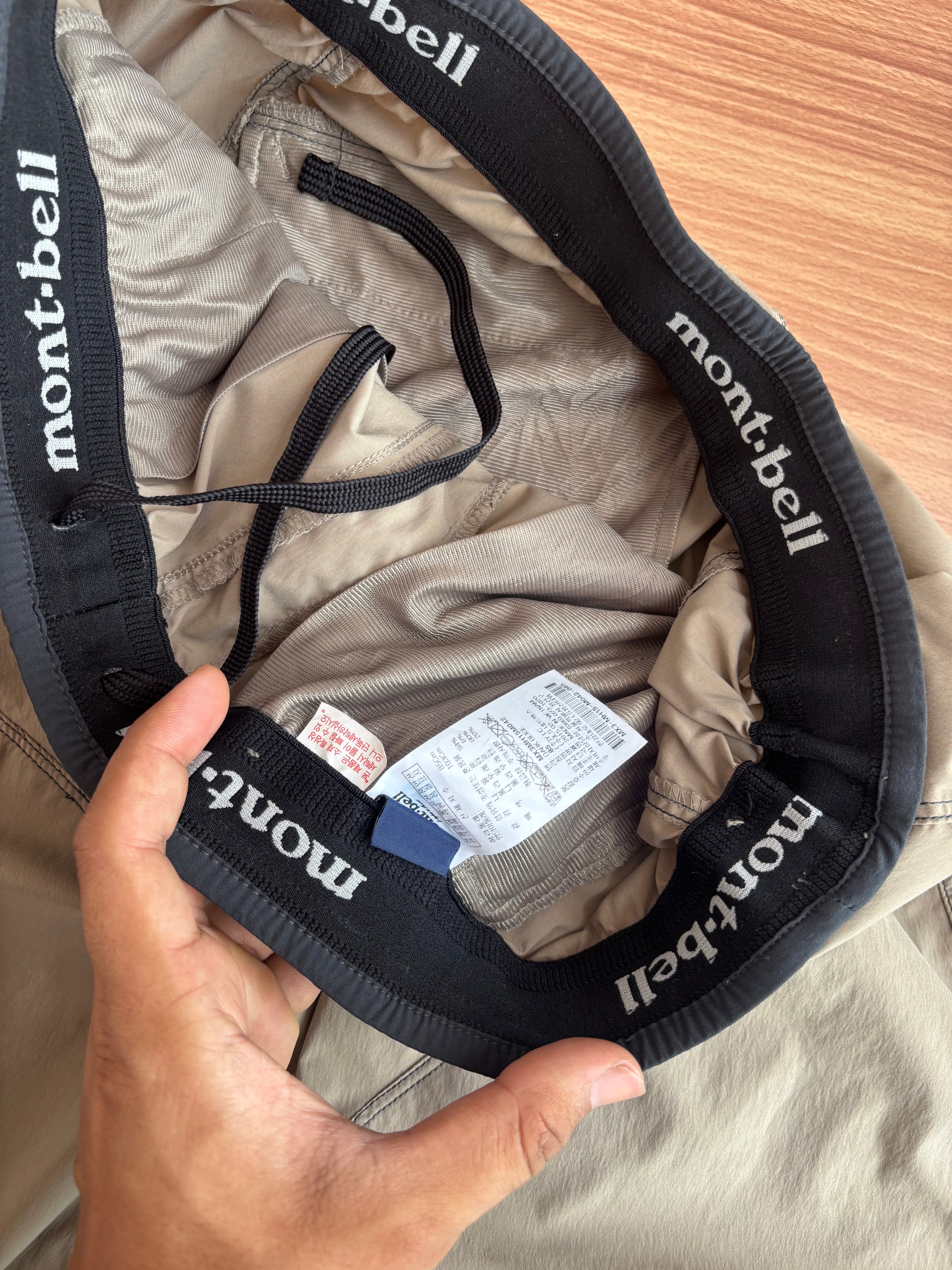 Montbell tan 3/4 climbing/trekking pants