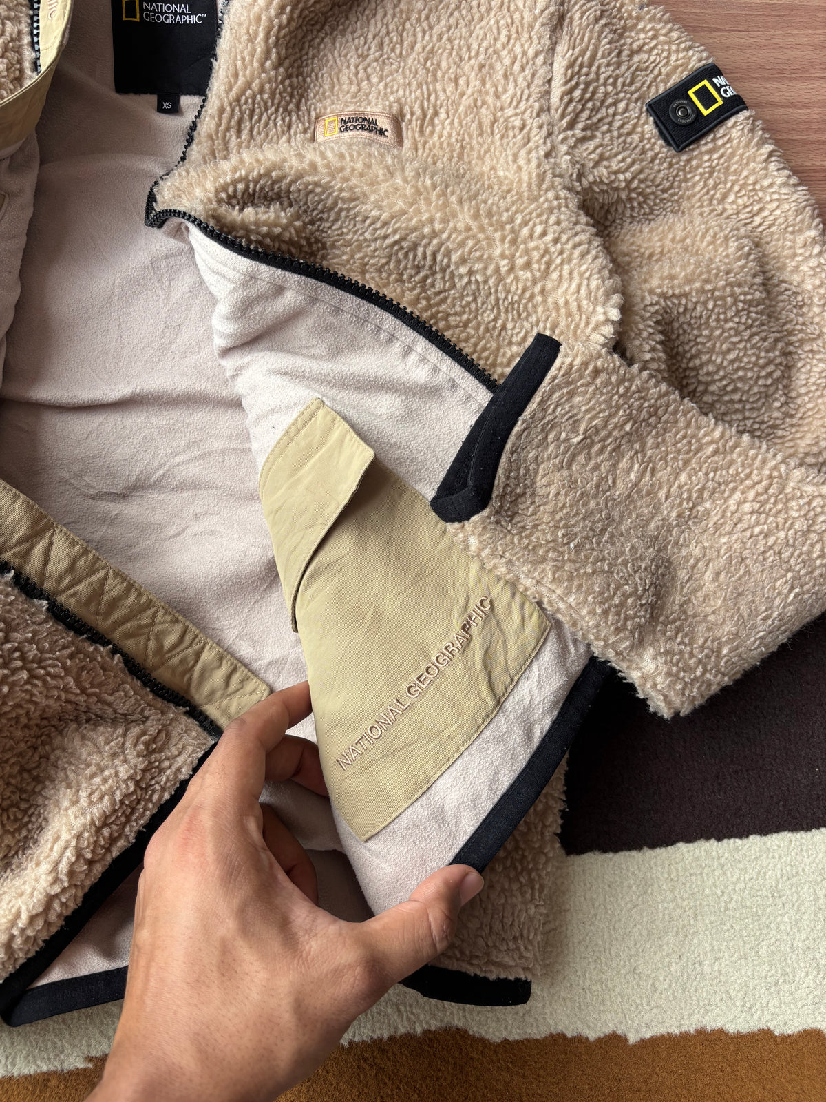 National Geographic Sherpa hooded fleece (S)